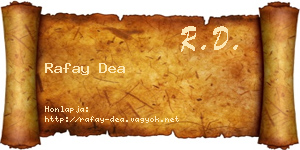 Rafay Dea névjegykártya